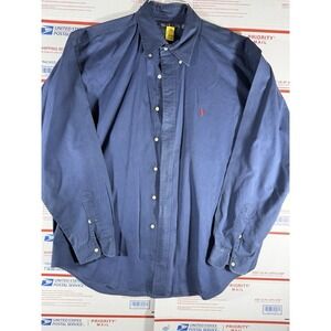 Vintage Ralph Lauren Shirt Mens XL Blue Blaire Long Sleeve Button Down Casual